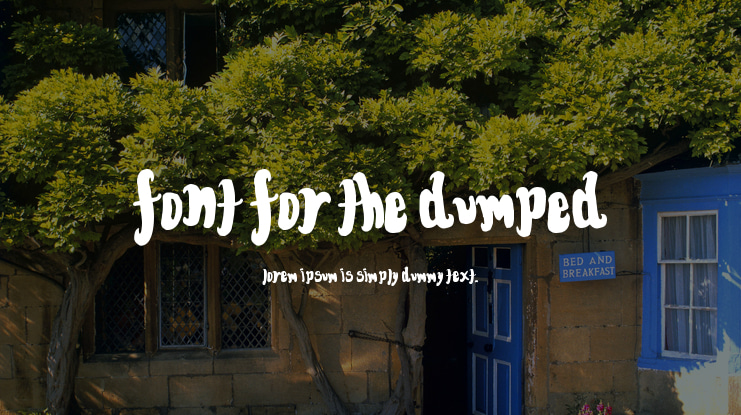 Font for the dumped