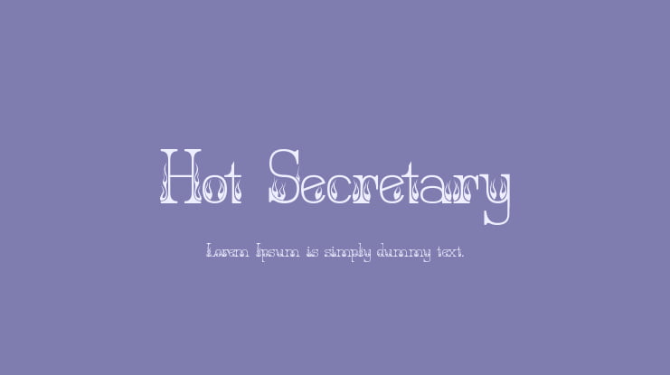 Hot Secretary Font