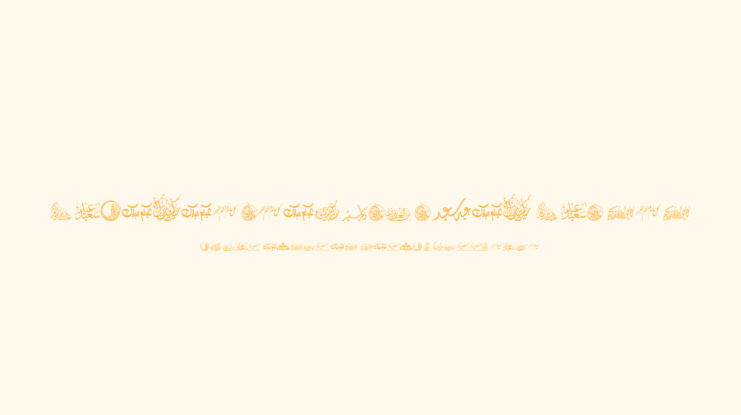Felicitation_Arabic Feasts Font