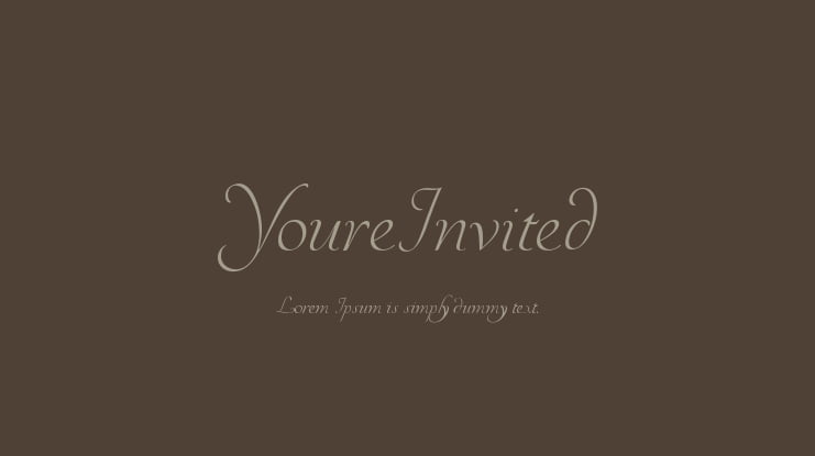 YoureInvited Font Family