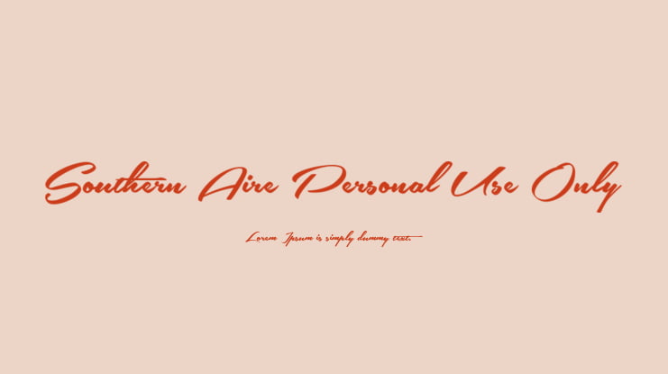 Southern Aire Personal Use Only Font