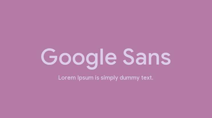 Google Sans Font Family