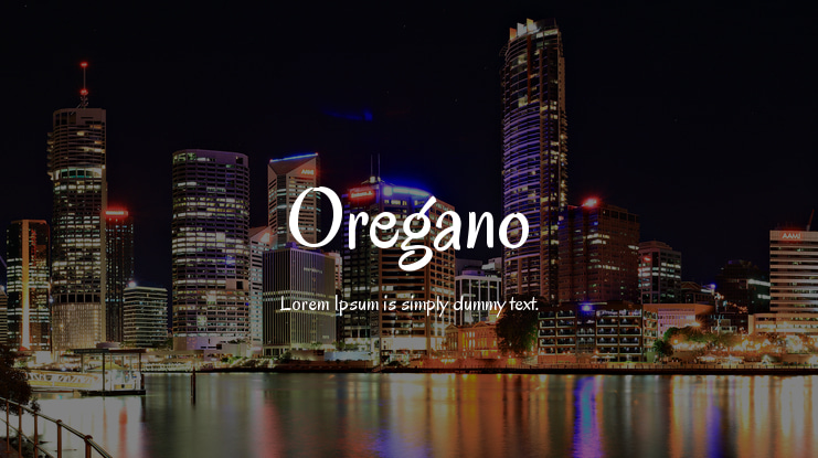 Oregano Font Family