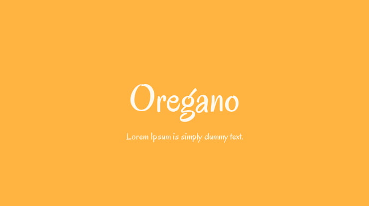 Oregano Font Family