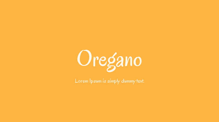 Oregano Font Family
