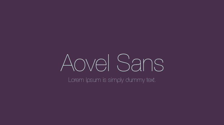 Aovel Sans Font Family