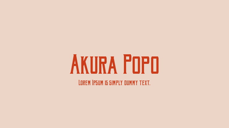 Akura Popo Font Family