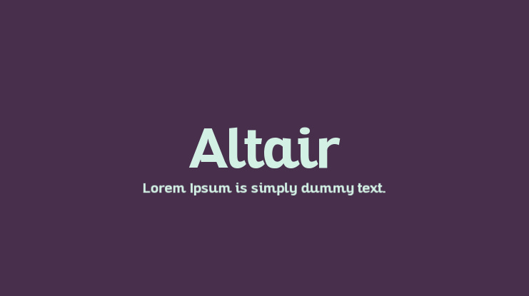 Altair Font Family