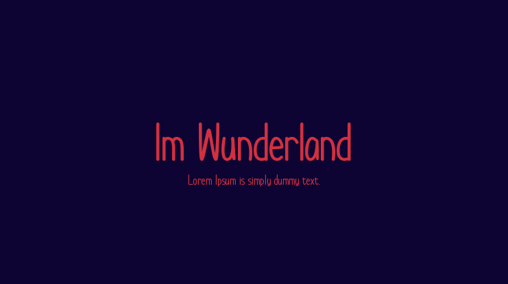 Im Wunderland Font Family
