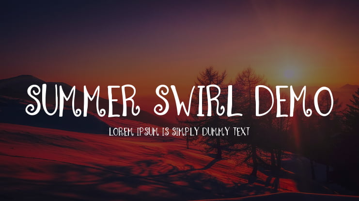 Summer Swirl Demo Font