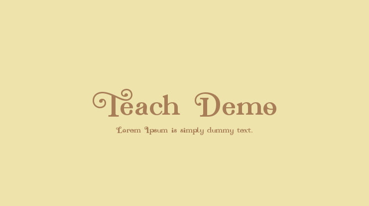 Teach Demo Font
