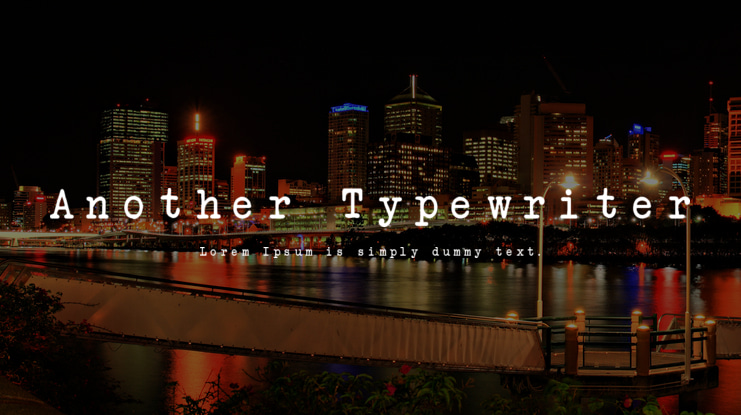 Another Typewriter Font