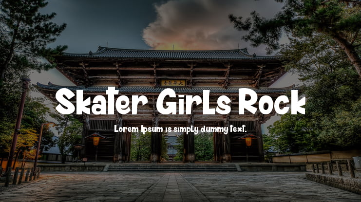 Skater Girls Rock Font