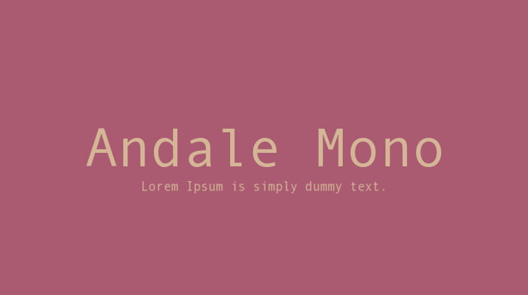Andale Mono Font