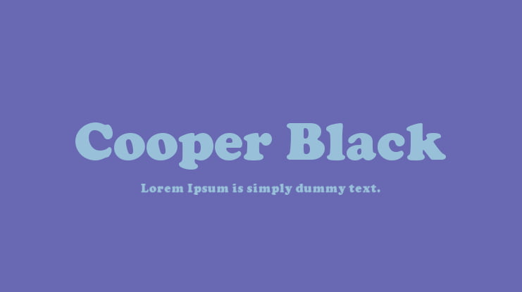 Cooper Black Font