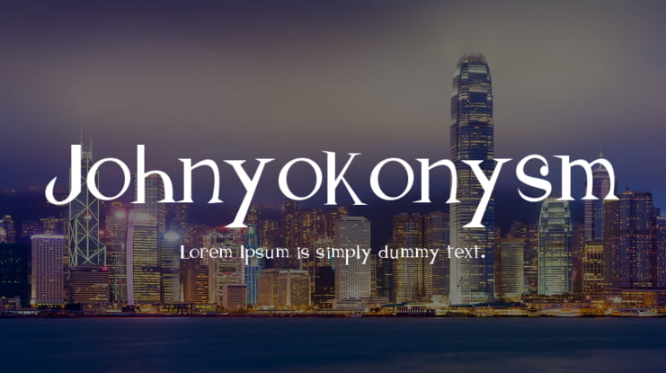 Johnyokonysm Font