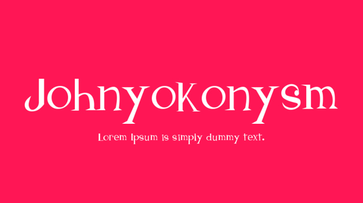 Johnyokonysm Font
