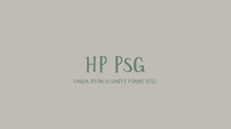 HP PSG Font