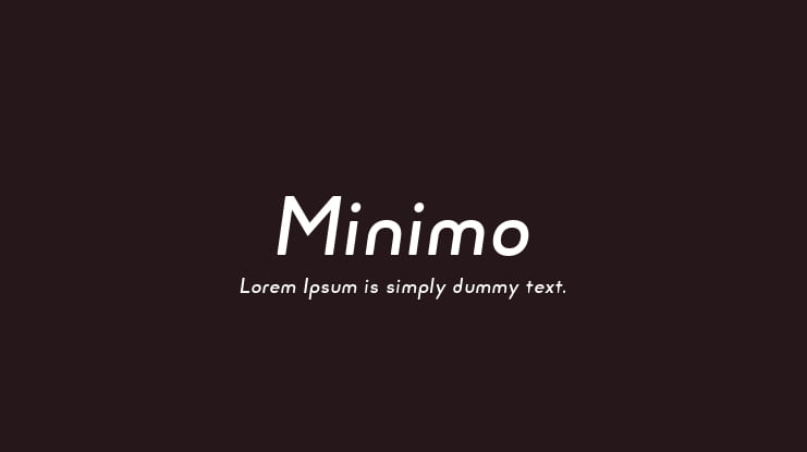 Minimo Font Family