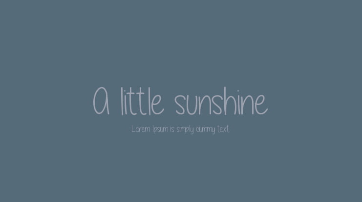 A little sunshine Font
