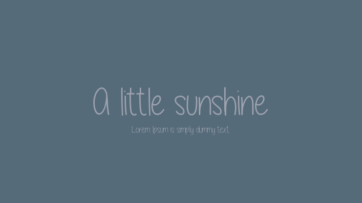 A little sunshine Font
