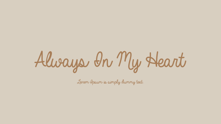 Always In My Heart Font