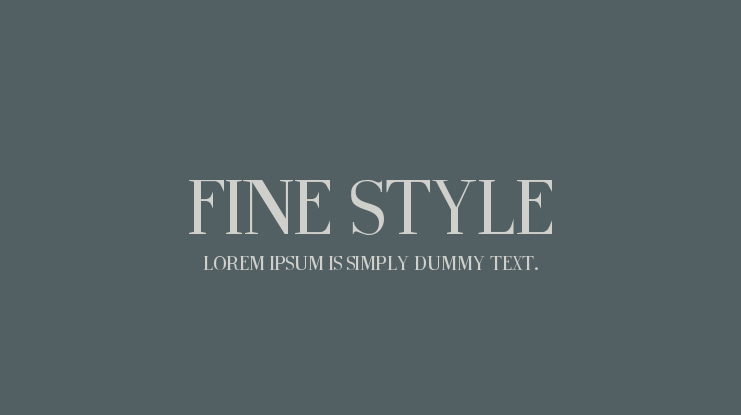 Fine Style Font