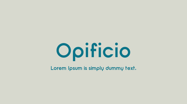 Opificio Font Family