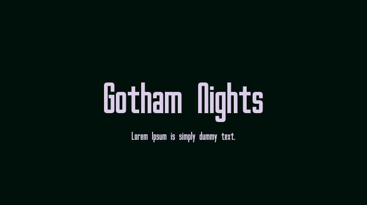 Gotham Nights Font Family