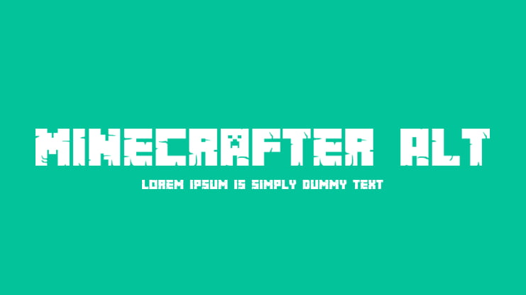 Minecrafter Alt Font Family