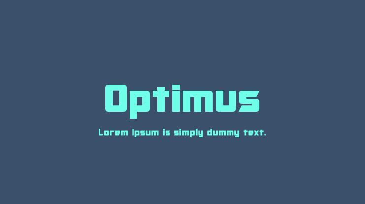Optimus Font Family