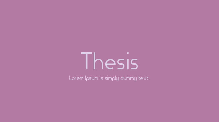thesis default font