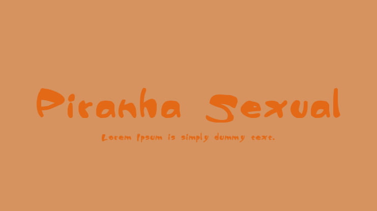 Piranha Sexual Font