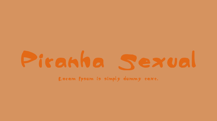 Piranha Sexual Font