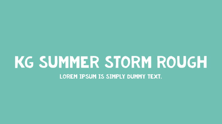 KG Summer Storm Rough Font Family