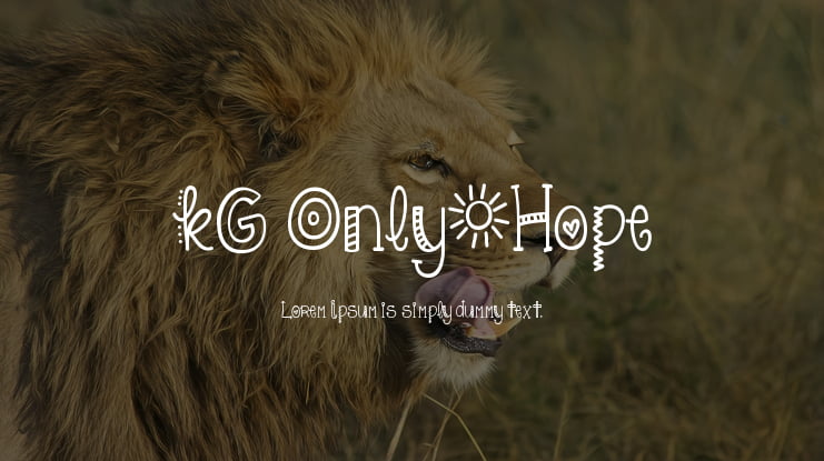 KG Only*Hope Font
