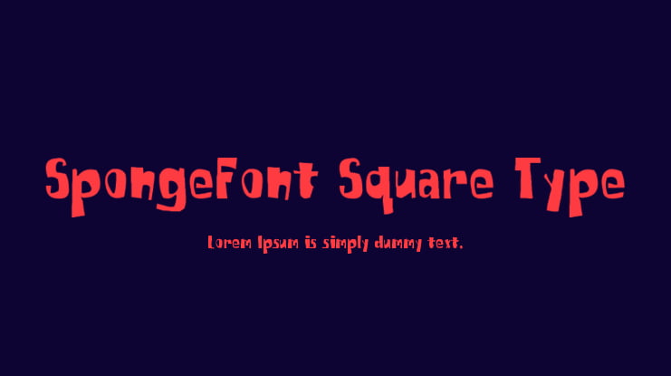 SpongeFont Square Type Font
