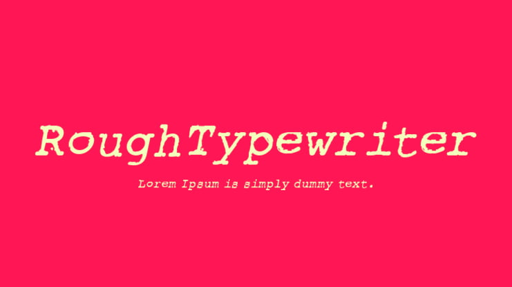 RoughTypewriter Font Family