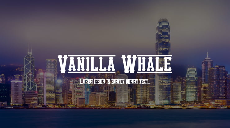 Vanilla Whale Font