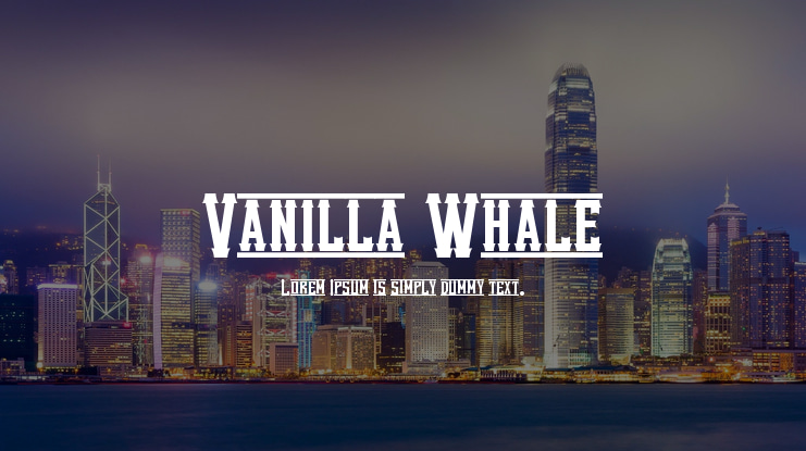 Vanilla Whale Font