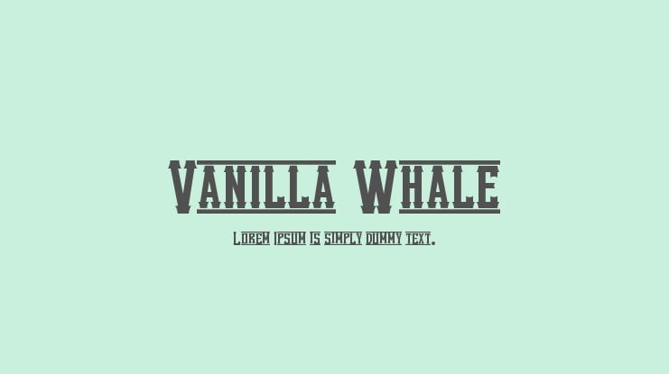 Vanilla Whale Font