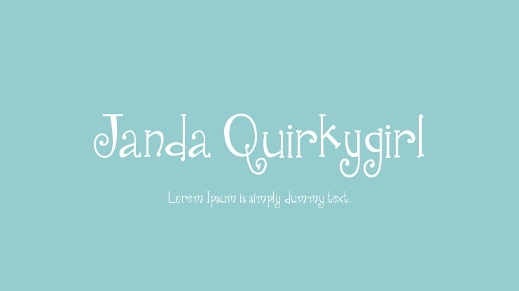 Janda Quirkygirl Font