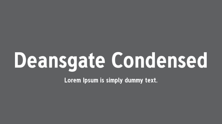 Deansgate Condensed Font