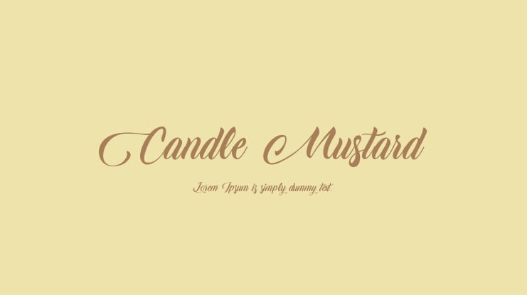 Candle Mustard Font