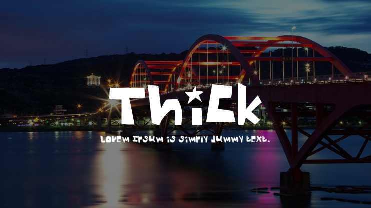 Thick Font