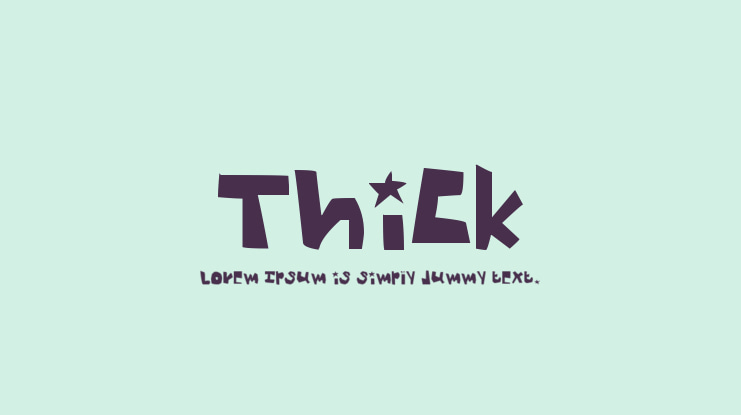 Thick Font