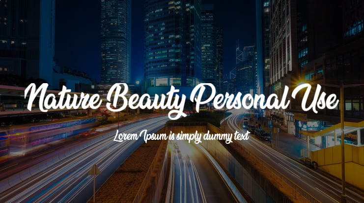 Nature Beauty Personal Use Font