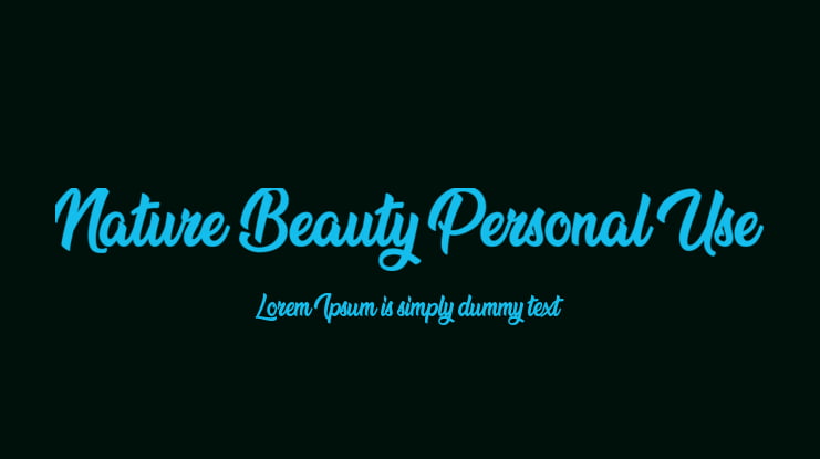 Nature Beauty Personal Use Font