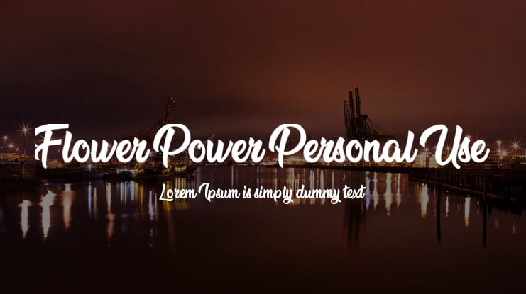 Flower Power Personal Use Font