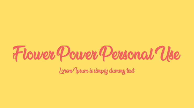 Flower Power Personal Use Font